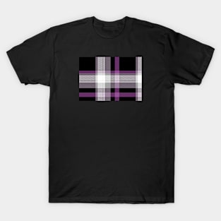 Asexual Pride Tartan Plaid Pattern T-Shirt